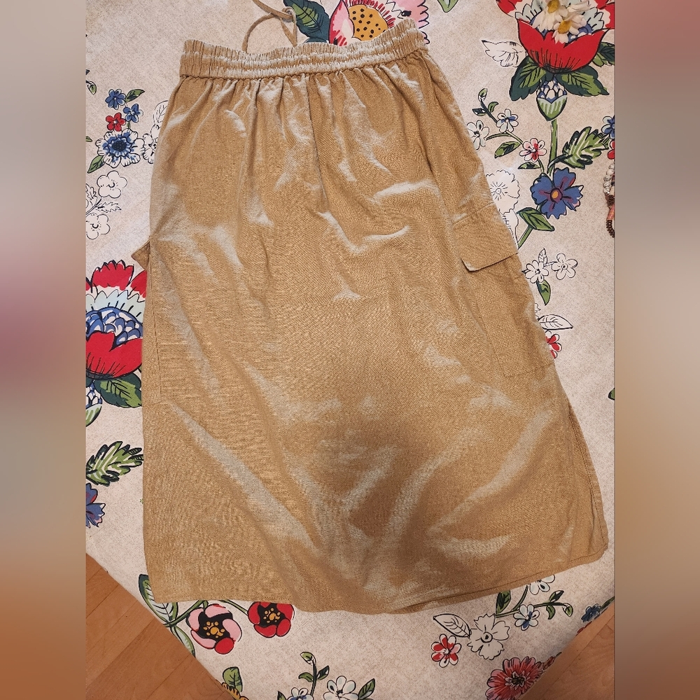 Michael Kors XS Tan Linen Skirt - Picture 2 of 5